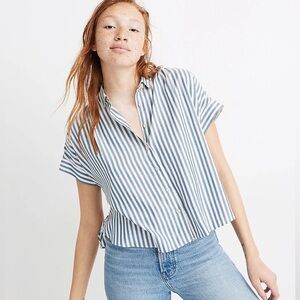 Madewell Hilltop Shirt in Savin Stripe